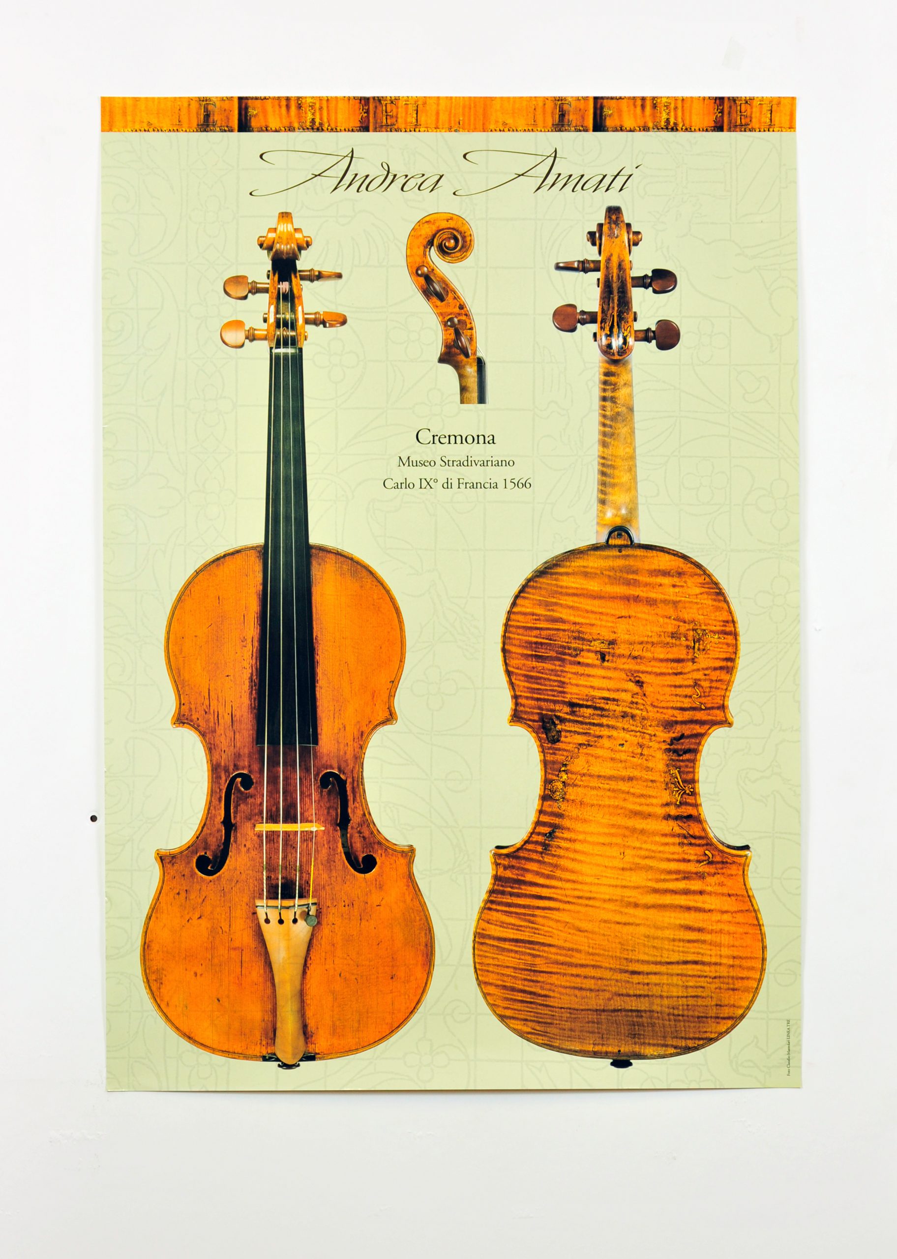 Poster "Andrea Amati Il Carlo IX di Francia 1566" con particolare del ricciolo